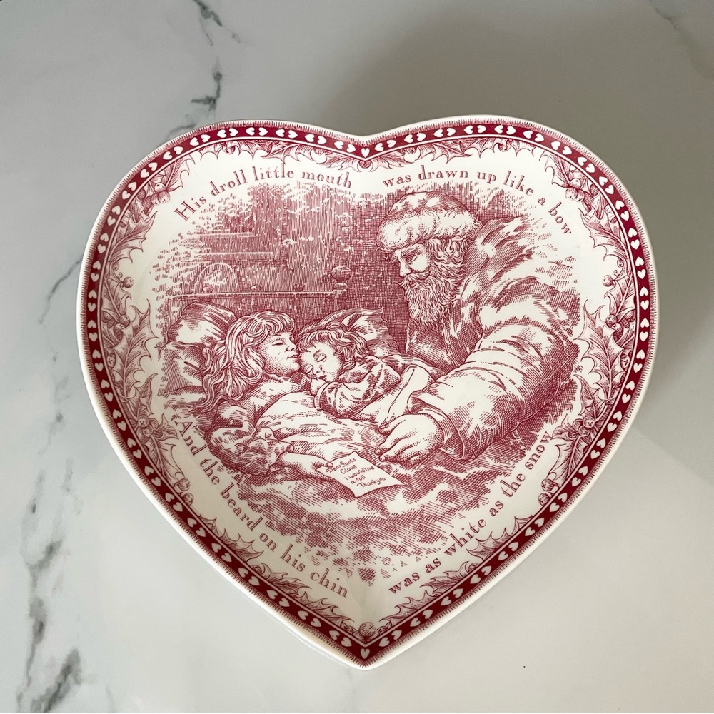 The Night Before Christmas Heart Plate by Noble Excellence